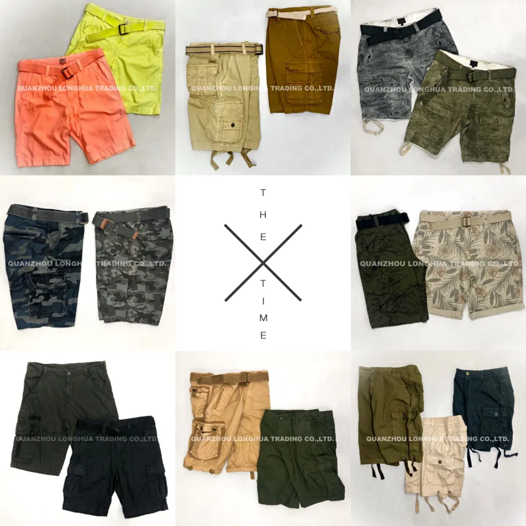Mens Boys Shorts Fashion Cotton Garment Dye Cargo Trousers