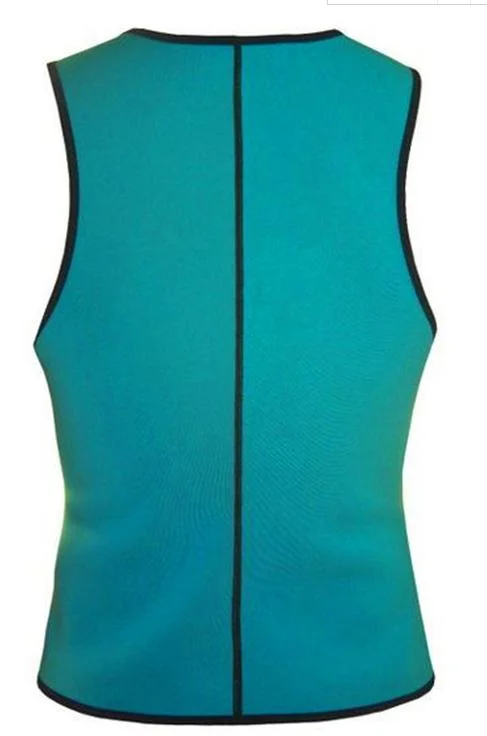 High Perspiration Zipper Rubber Vest Sweating Clothes/ Plastic Garment for Men