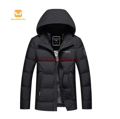Jaquetas masculinas personalizadas de inverno para baixo, casacos de bolha com capuz para homens, inverno 2022
