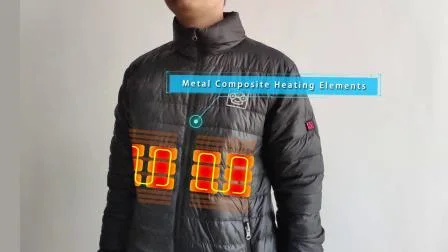 Jaquetas aquecidas de inverno alimentadas por bateria com autoaquecimento masculino de design mais recente